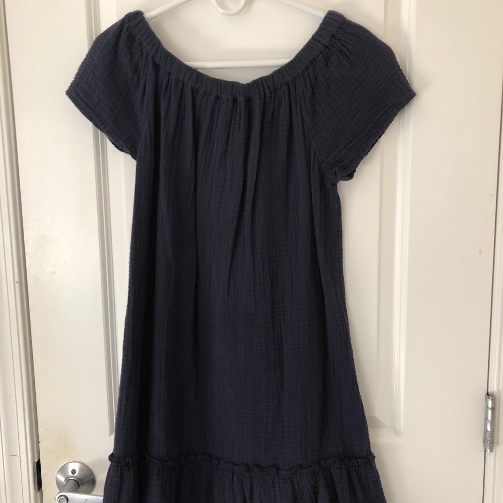 Navy Off-Shoulder Dress